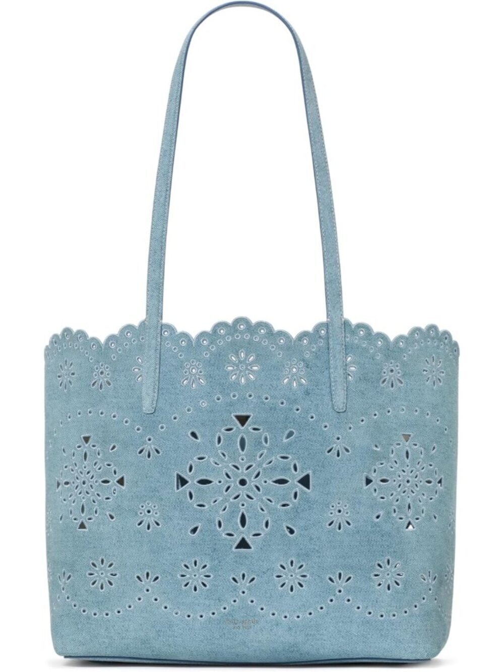 Women  Perforated Blue Multi  Imported Leather Crossbody Zipper Handbag
